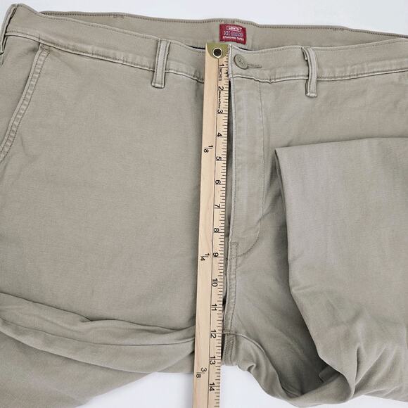 Levis XX Chino Pants Mens 38x30 Standard Tapered Fit Cotton Tan Khaki Flat Front - Picture 7 of 9